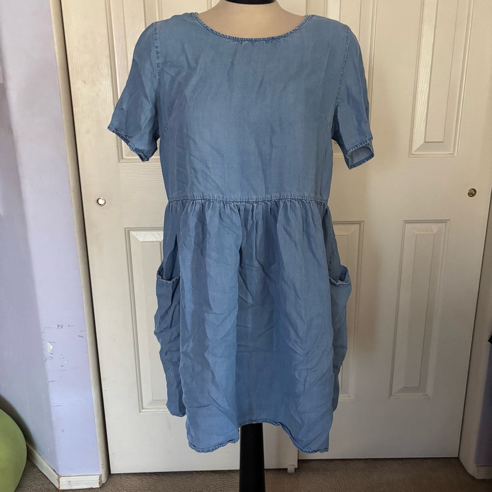 blue babydoll modcloth dress